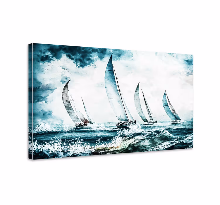 Tablou sufragerie pintura veleros en el mar - TenStickers