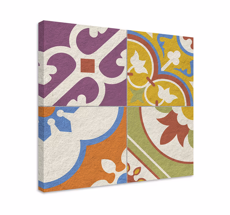 Tablou vintage model de țiglă ornamentale - TenStickers