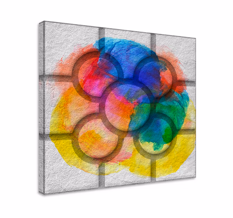Tablou vintage plăcile stradale colorate din Bilbao - TenStickers