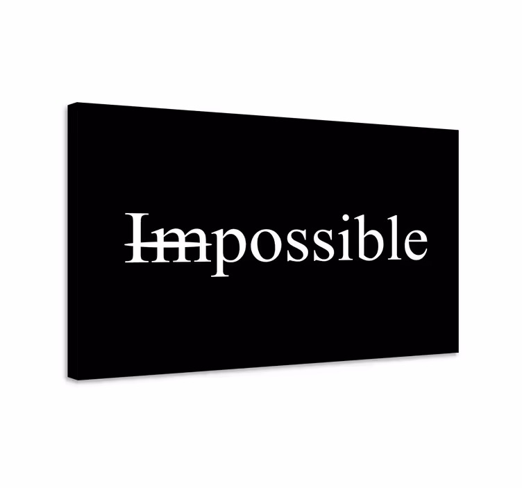 Tablou motivațional cuvânt imposibilCuvânt imposibil - TenStickers