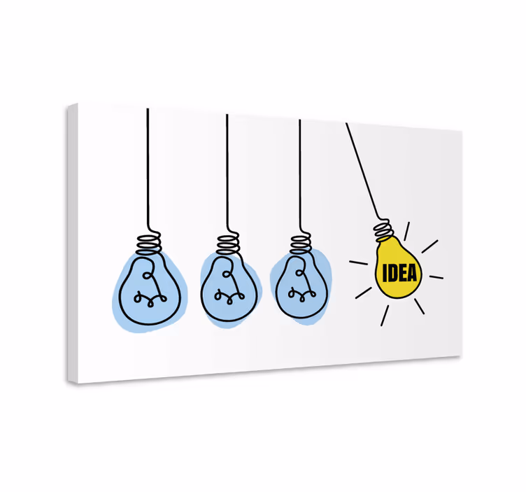 Tablou motivațional idee cu becuri luminoase - TenStickers