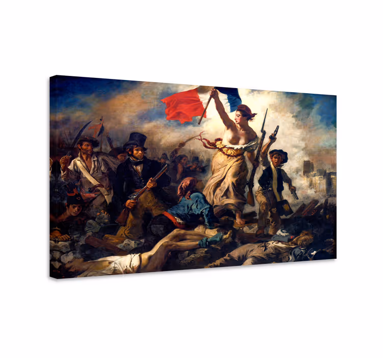 Tablou artă libertatea conduce poporulTraducere:Libertatea conduc - TenStickers