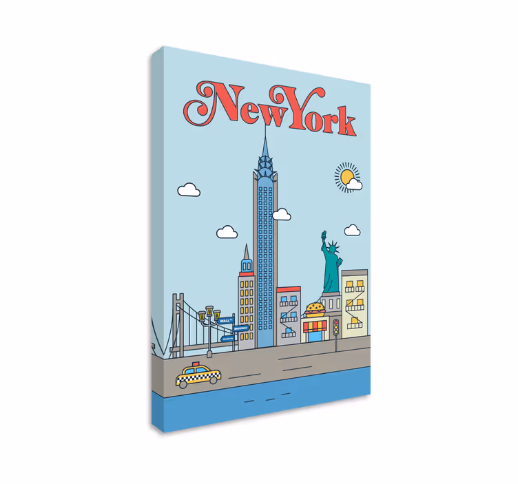 Tablou orașe new York se traduce în română ca "New York". - TenStickers