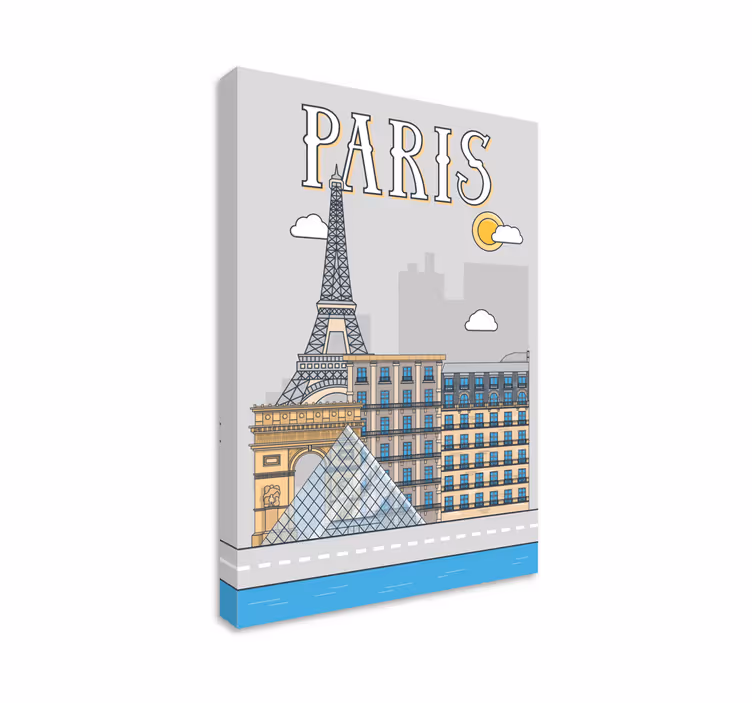 Tablou orașe parisul - TenStickers