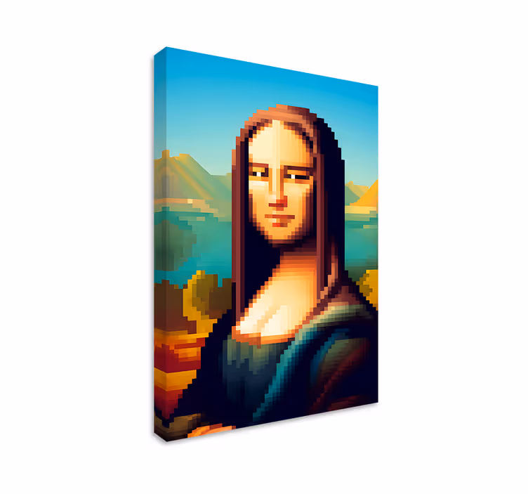 Tablou artă gioconda pixel art - TenStickers