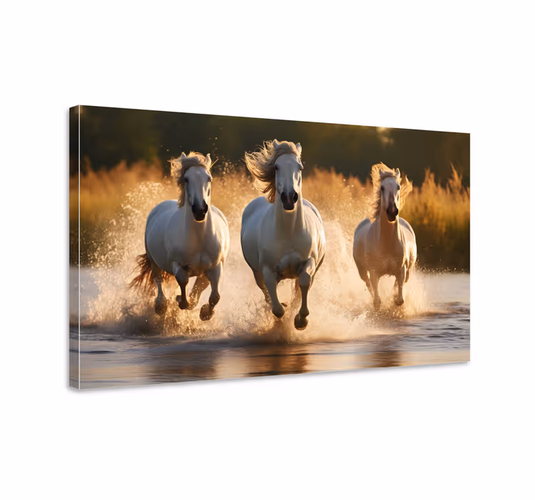 Tablou living caii alergând - TenStickers