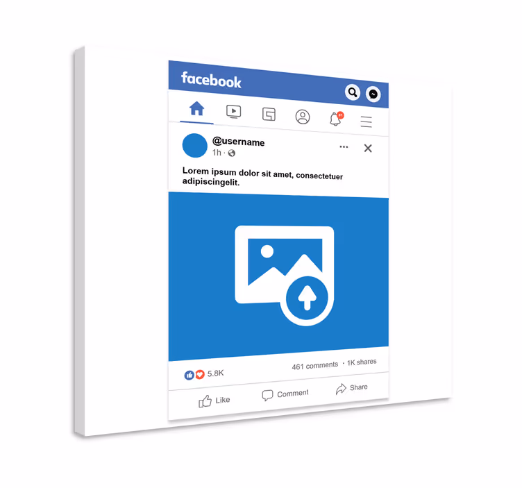 Tablou personalizat ecran facebook - TenStickers