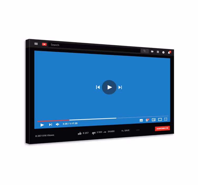 Tablou personalizat youtube - TenStickers