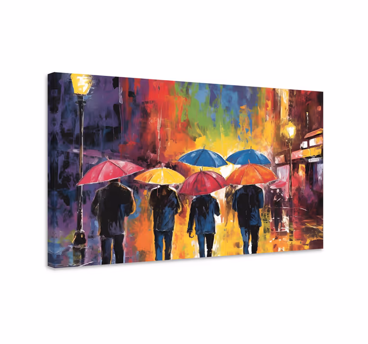 Tablou persoane pictura umbrelelor - TenStickers