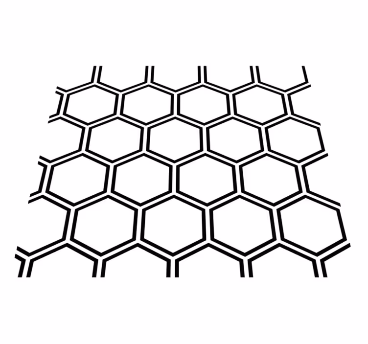 Covor de vinil alb model hexagonal - TenStickers