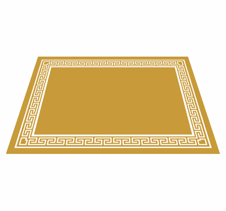 Covor de vinil galben design grecesc - TenStickers