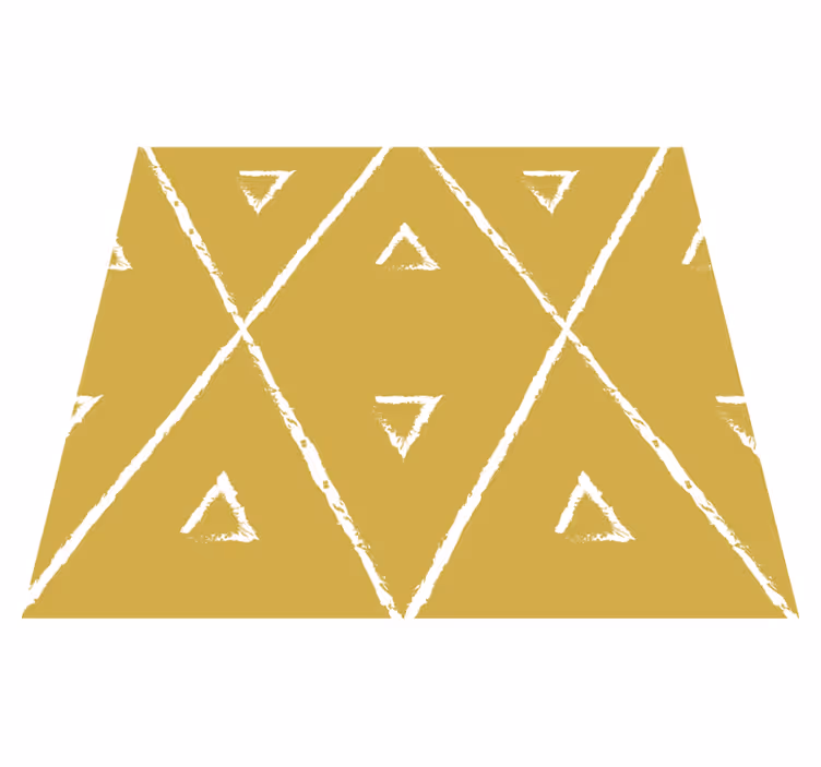 Covor de vinil galben model geometric cu romburi - TenStickers