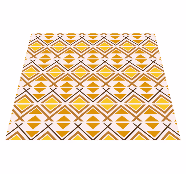 Covor de vinil galben design grafic geometric - TenStickers