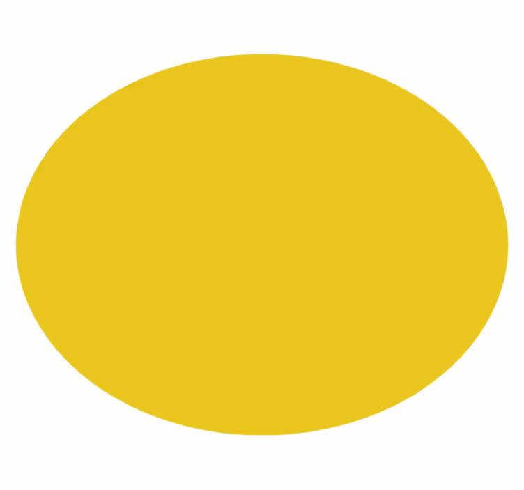 Covor de vinil galben design rotund - TenStickers