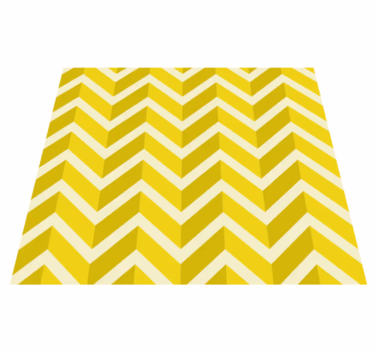 Covor de vinil galben design geometric cu săgeți - TenStickers