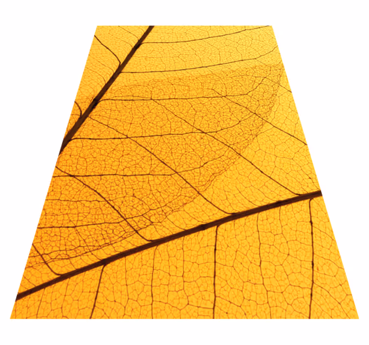 Covor de vinil galben designul frunzelor botanice - TenStickers