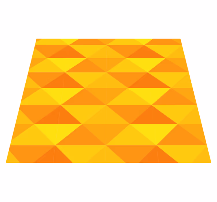 Covor de vinil galben design triunghiuri geometrice - TenStickers