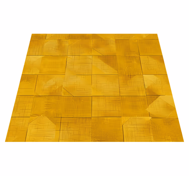 Covor de vinil galben pătrate geometrice - TenStickers