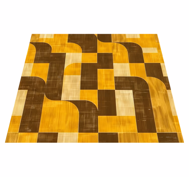 Covor de vinil galben stil art deco - TenStickers