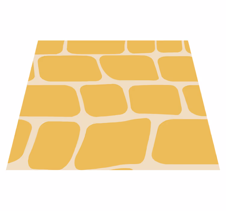 Covor de vinil galben model abstract - TenStickers