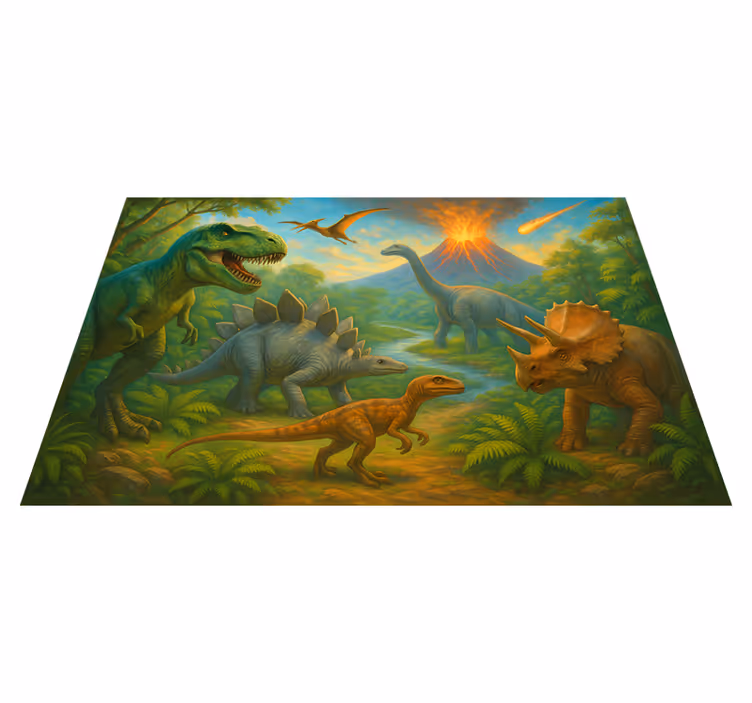 Covor vinil animal extincția dinozaurilor - TenStickers