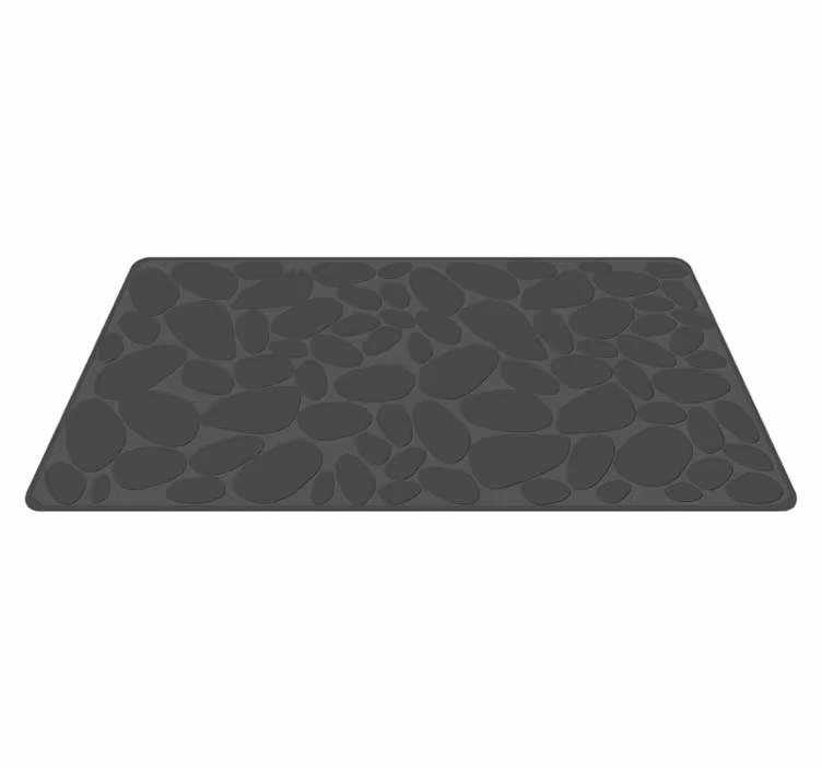 Covor de vinil pentru baie efect de rocă gri - TenStickers