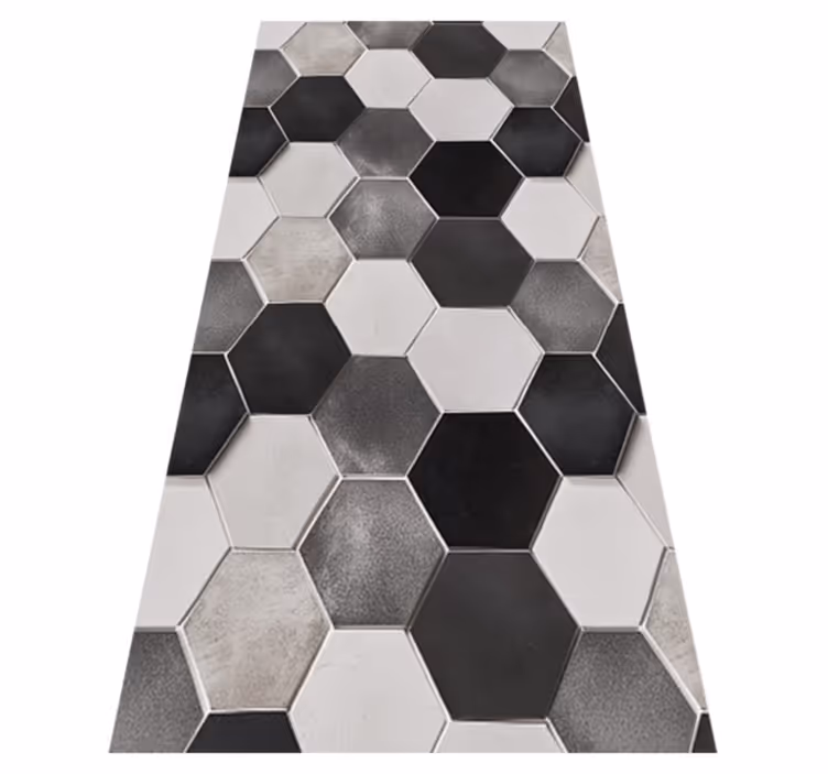 Covor de vinil pentru bucătărie hexagoane gri - TenStickers