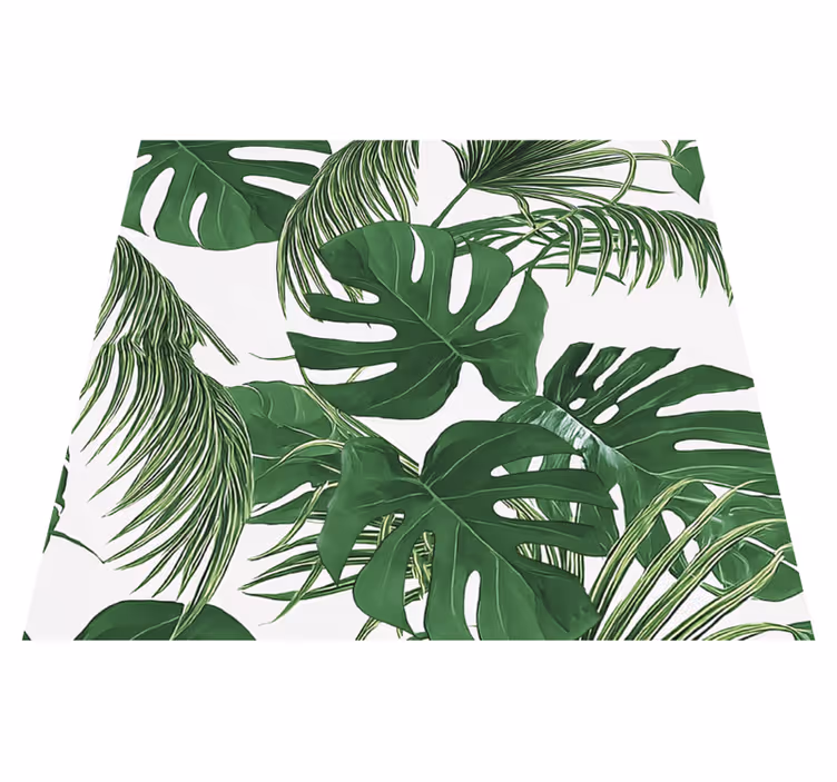Covor de vinil pentru exterior design cu frunze tropicale - TenStickers