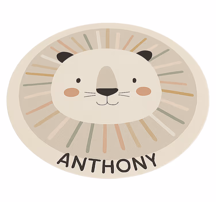 Alții covor de vinil leu bej personalizat - TenStickers