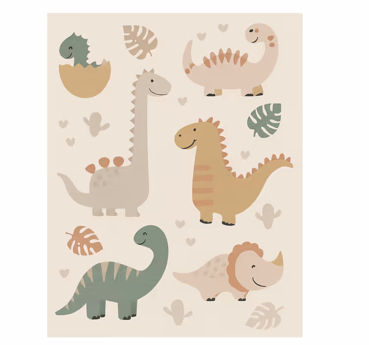 Alții covor de vinil design jurasic bej - TenStickers