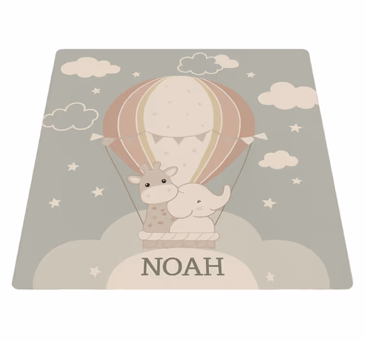 Alții covor de vinil cu balon pastelat personalizat - TenStickers