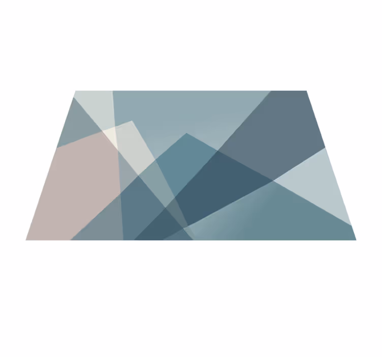 Covor vinil albastru design geometric abstract - TenStickers