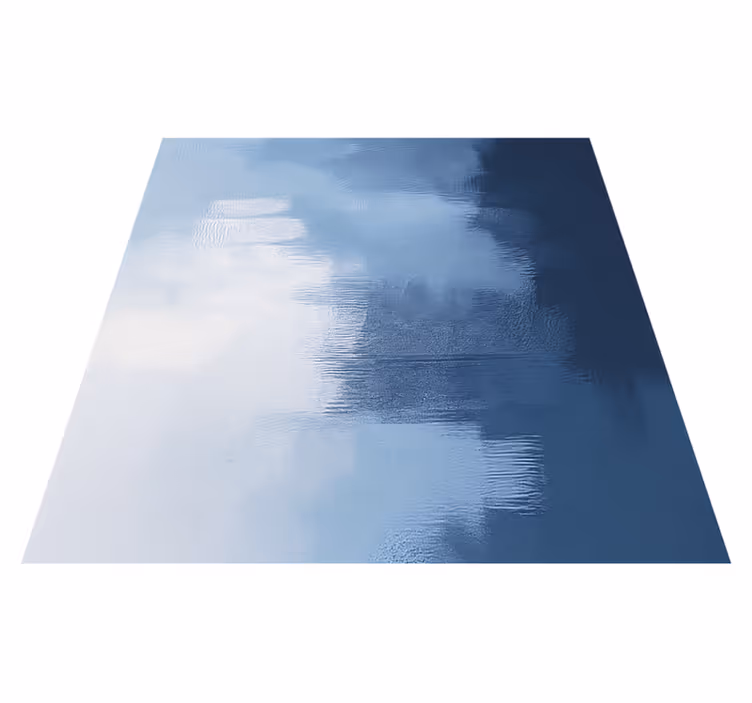 Covor vinil albastru artă expresionistă abstractă - TenStickers