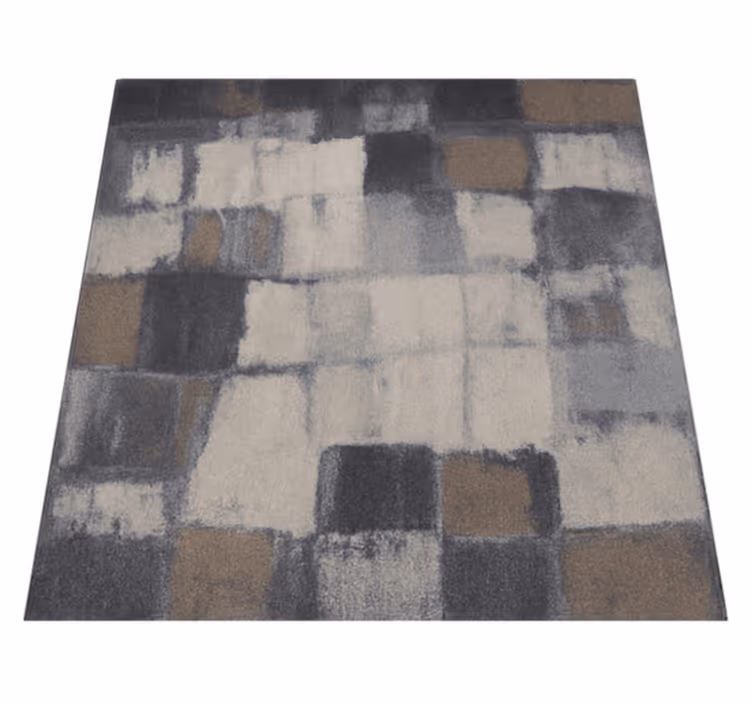 Covor de vinil pătrat design patchwork gri - TenStickers