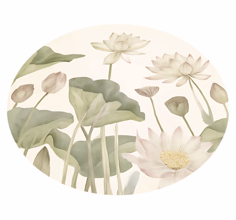 Covor de vinil pentru sala de mese flori botanice apoase - TenStickers