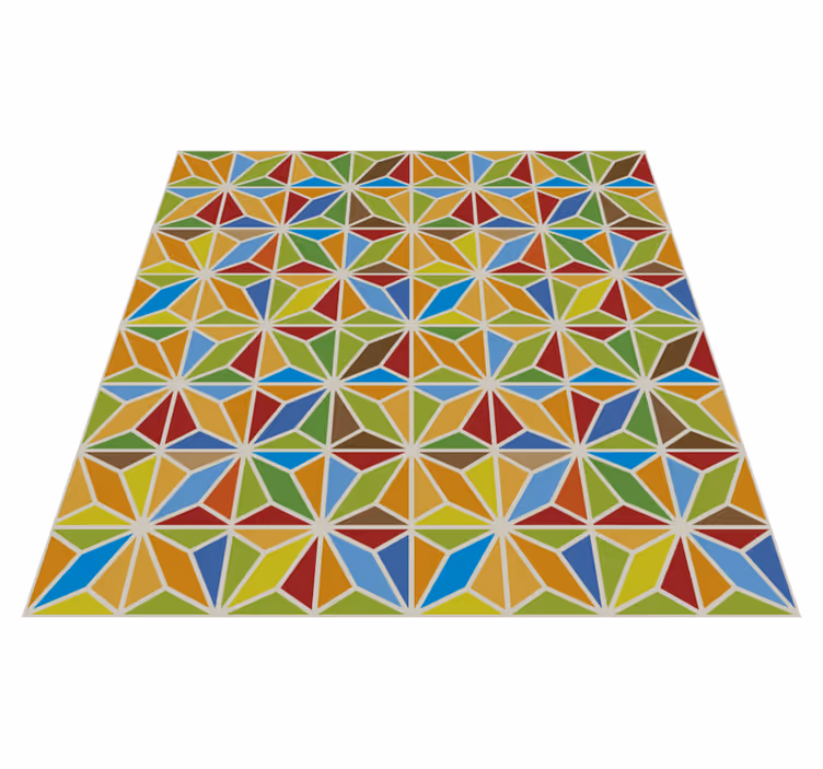 Covor de vinil pentru sala de mese țiglă geometrică caleidoscopic - TenStickers