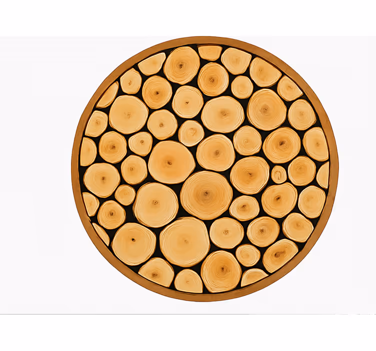 Covor de vinil pentru sala de mese felie de lemn natural - TenStickers