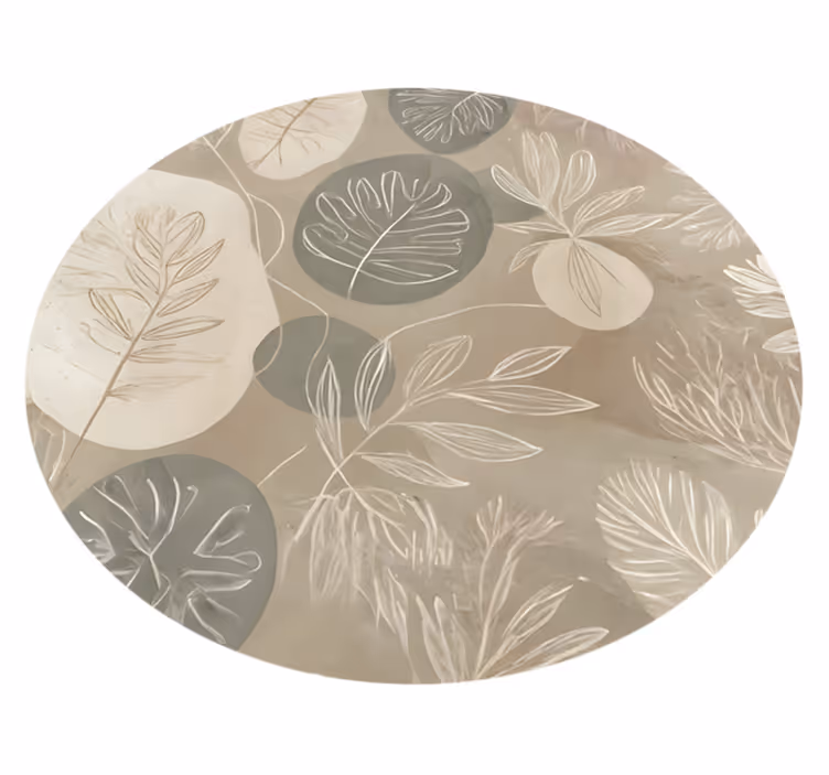 Covor de vinil pentru sala de mese rezumat botanic neutru - TenStickers