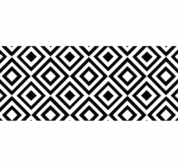 Covor de vinil geometric alb-negru - TenStickers