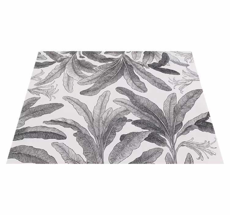 Covor de vinil pentru bucătărie palme gri elegante - TenStickers