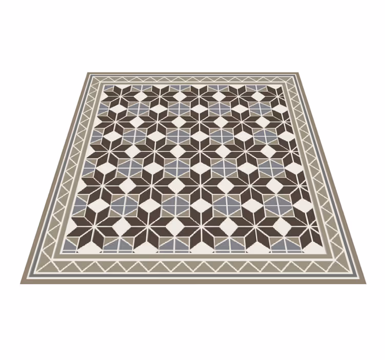 Covor de vinil hol cu model rustic starburst - TenStickers
