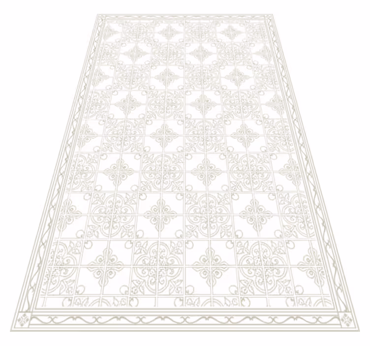 Covor de vinil hol bej ornamental - TenStickers