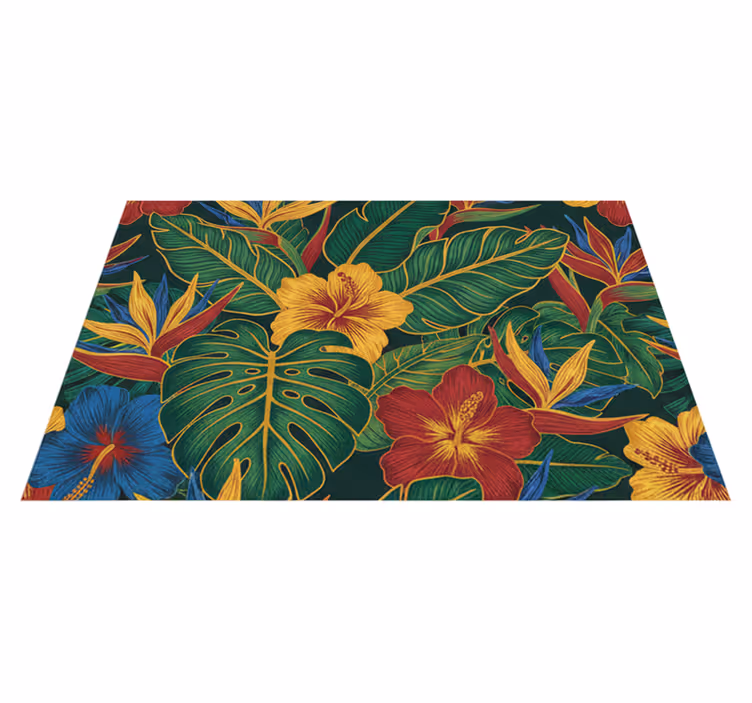 Covor de vinil hol plante exotice - TenStickers