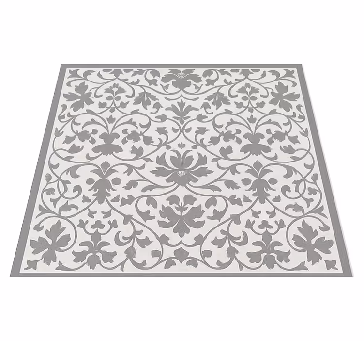 Covor de vinil pentru bucătărie arabesque gri elegant - TenStickers