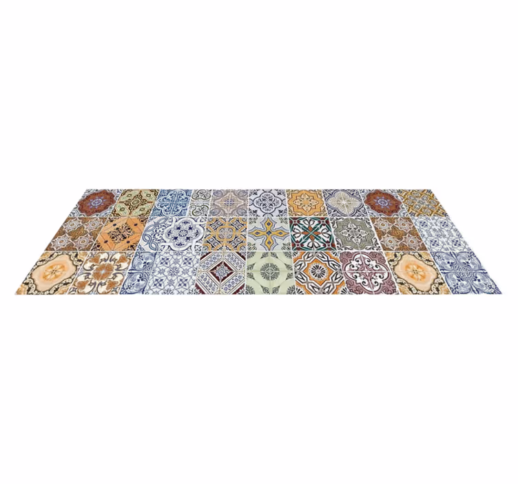 Covor de vinil pentru bucătărie patchwork mediteranean eclectic - TenStickers