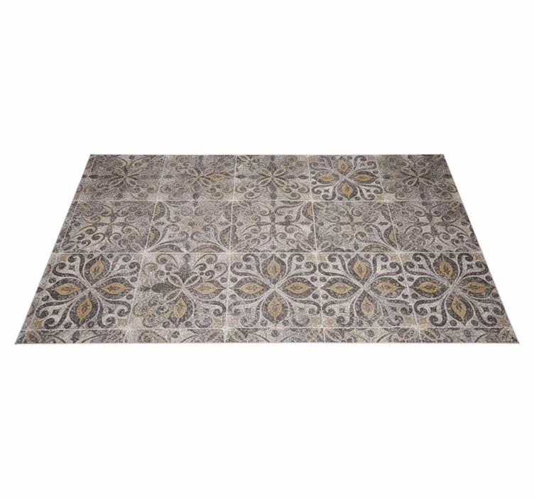 Covor de vinil pentru bucătărie arabesc ornate cărbune - TenStickers