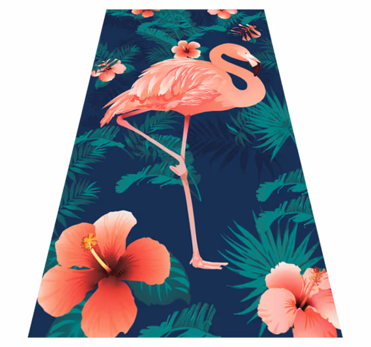 Covor vinil animal flamingo roz tropical - TenStickers