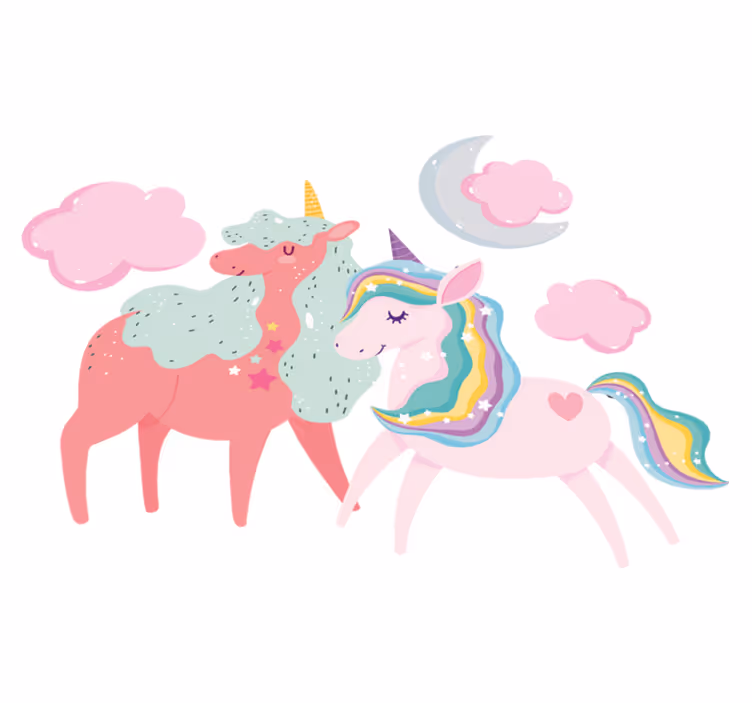 Covor vinil animal unicorn mic cu măgăriță - TenStickers