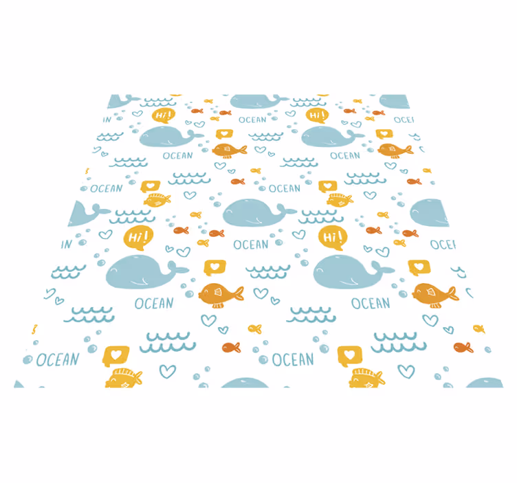 Covor vinil animal mobilier ocean colorat și vesel - TenStickers