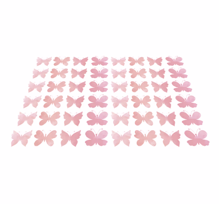 Covor vinil animal design fluturi roz - TenStickers